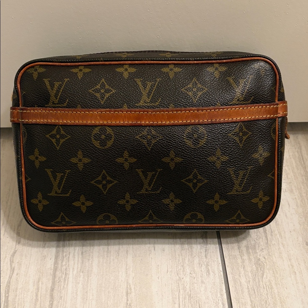 Louis Vuitton Brown and Tan Monogram Compiegne Clutch